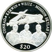 20 Dollars Skylab 1, Liberia, 2000 reverse image