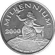 20 Dollar Millennium, Liberia, 2000 reverse image