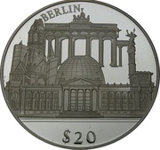 20 Dollars Berlin, Liberia, 2000 reverse image