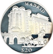 20 Dollars Madrid, Liberia, 2000 reverse image