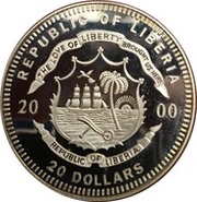 20 Dollars Discovery of America obverse image