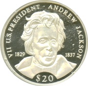 20 Dollars Andrew Jackson, Liberia, 2000 reverse image