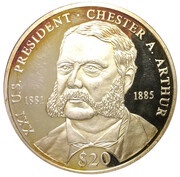 20 Dollars Chester A. Arthur, Liberia, 2000 reverse image