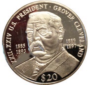 20 Dollars Grover Cleveland, Liberia, 2000 reverse image