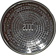 20 Dollars Millennium, Liberia, 2000 reverse image