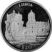 20 Dollars Lisbon, Liberia, 2000 reverse image