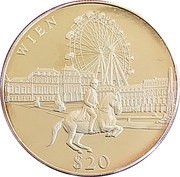 20 Dollars Vienna, Liberia, 2000 reverse image