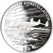 20 Dollars Lockheed constellation, Liberia, 2000 reverse image