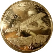 20 Dollars Spirit of St. Louis, Liberia, 2000 reverse image