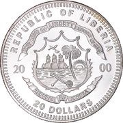 20 Dollars XXVII Olympic Games - Swimming obverse image