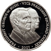 20 Dollars Inauguration of Bush and Cheney, Liberia, 2001 reverse image