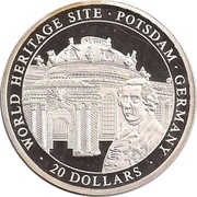 20 Dollars Potsdam, Liberia, 2001 reverse image