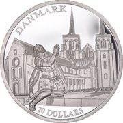 20 Dollars Denmark, Liberia, 2001 reverse image