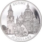 20 Dollars Finland, Liberia, 2001 reverse image