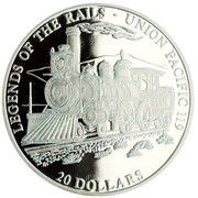 20 Dollars Union Pacific 119, Liberia, 2001 reverse image