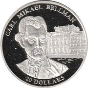 20 Dollars Carl Bellman, Liberia, 2003 reverse image