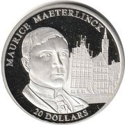 20 Dollars Maurice Maeterlinck, Liberia, 2003 reverse image