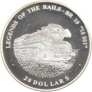 20 Dollars BR 10 "10 001", Liberia, 2003 reverse image