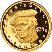 25 Dollars Martin Luther, Liberia, 2000 reverse image