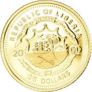 25 Dollars Wolfgang Amadeus Mozart obverse image