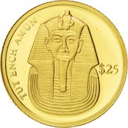 25 Dollars Tutankhamun reverse image