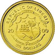 25 Dollars Mikhail Gorbachev obverse image