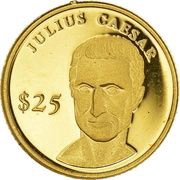25 Dollars Julius Caesar, Liberia, 2000 reverse image