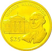 25 Dollars George Washington, Liberia, 2000 reverse image