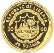 25 Dollars Reunification of Germany obverse image
