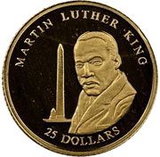 25 Dollars Martin Luther King, Liberia, 2001 reverse image