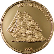 25 Dollars The Flying Cloud, Liberia, 2003 reverse image