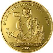 25 Dollars Moric Benovsky, Liberia, 2005 reverse image