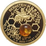 25 Dollars Amber, Liberia, 2020 reverse image