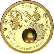 25 Dollars Opal, Liberia, 2020 reverse image