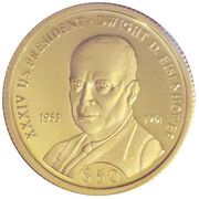 50 Dollars Dwight D. Eisenhower, Liberia, 2002 reverse image