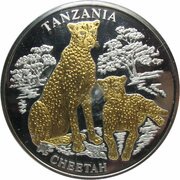 50 Dollars Tanzania Cheetah reverse image