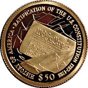 50 Dollars U.S. Constitution, Liberia, 2006 reverse image
