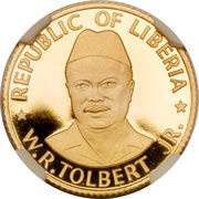 100 Dollars Inauguration of President Tolbert obverse image