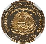 100 Dollars Redemption Day obverse image