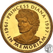 100 Dollars Princess Diana, Liberia, 1997 reverse image