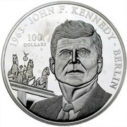 100 Dollars John F. Kennedy in Berlin, Liberia, 2000 reverse image