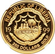 250 Dollars John F. Kennedy Memorial obverse image