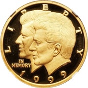 250 Dollars John F. Kennedy Memorial, Liberia, 1999 reverse image