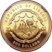 500 Dollars 2000 Olympic Games in Sydney obverse image