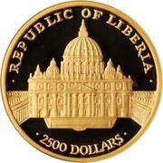 2500 Dollars Pope John Paul II obverse image