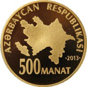 500 Manat Heydar Aliyev 90 obverse image