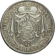 1 Thaler - Josef Johann Adam reverse image