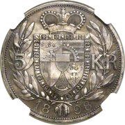 5 Kronen - Johann II Pattern reverse image