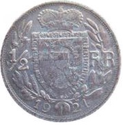 ½ Frank - Johann II, Liechtenstein, 1924 reverse image