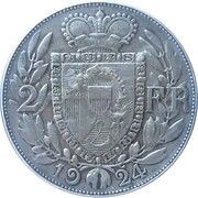 2 Franken - Johann II, Liechtenstein, 1924 reverse image